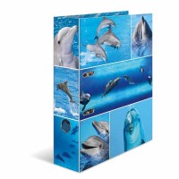 Classeur à levier HERMA « Dolphins » – A4 Dos de 7 cm