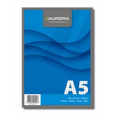 Bloc Notes Aurora 150x210 sans bois quadrillé