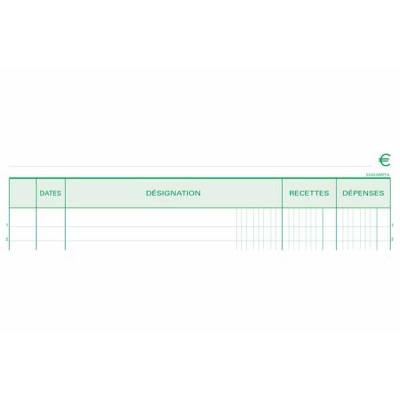 Carnet Exacompta recettes/dépenses A4 2 copies 