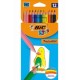 Crayons de couleur BIC Tropicolor - étui de 12