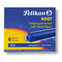 Inktpatronen koningsblauw PELIKAN - étui van 6