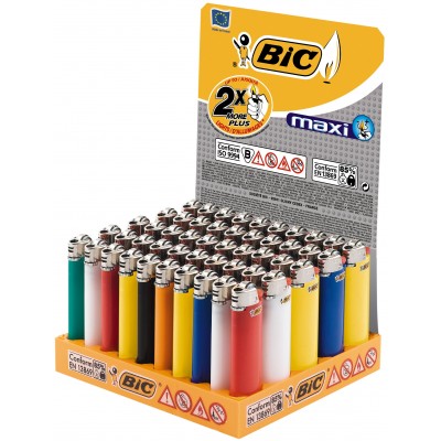 5 briquets Bic maxi à pierre - 6,00€